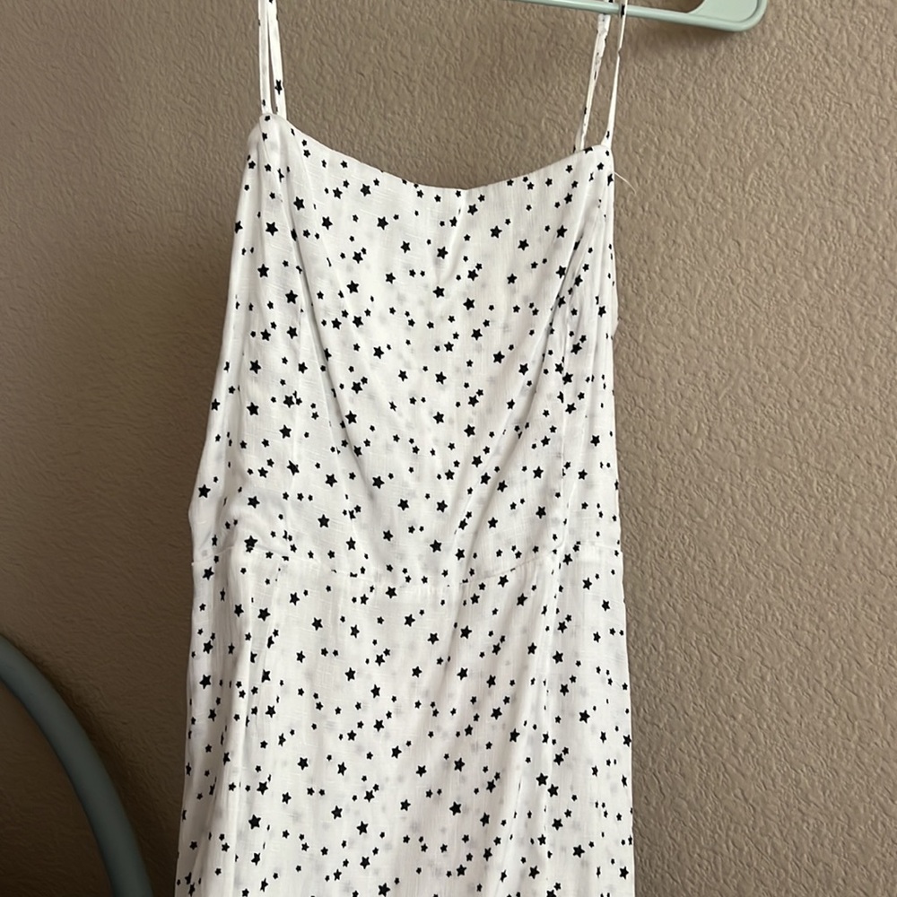 white mini dress with stars